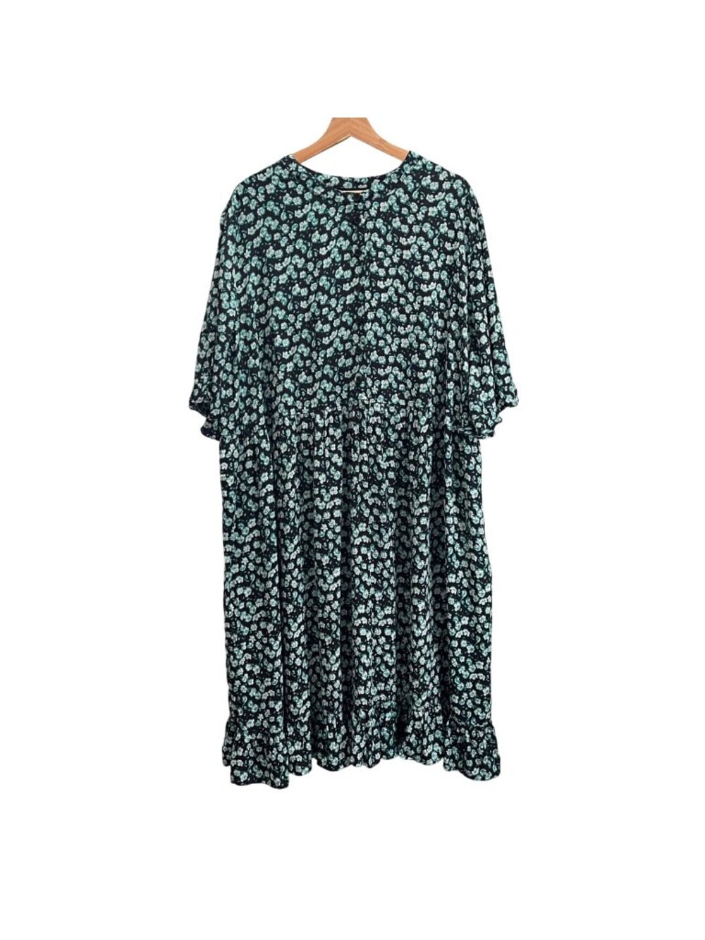 Ellos Womens Floral Midi Dress Size 1X Flowy Modest Boho Cottagecore Prairie